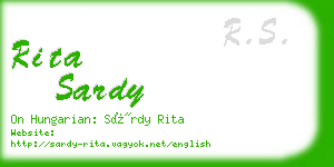 rita sardy business card